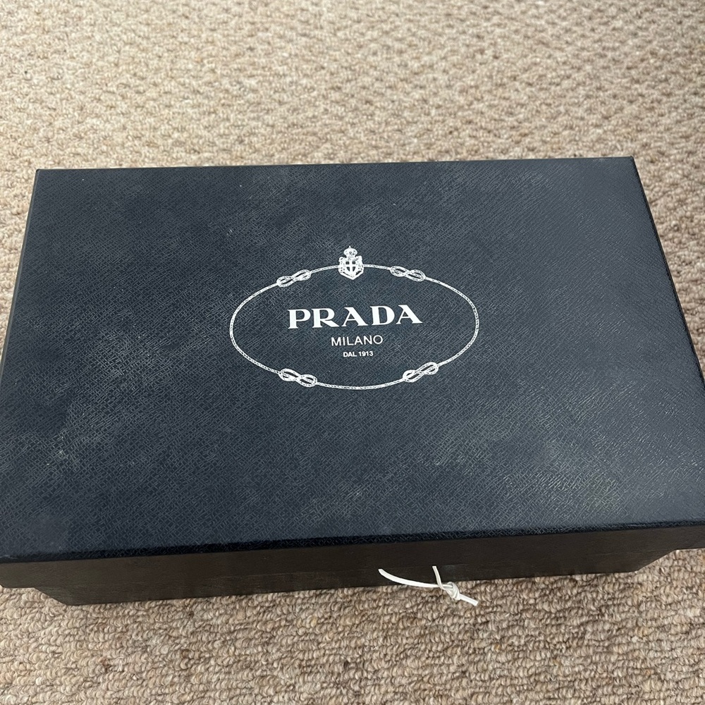 PRADA Suede Peep-Toe Petal Pumps - Picture 4 of 12